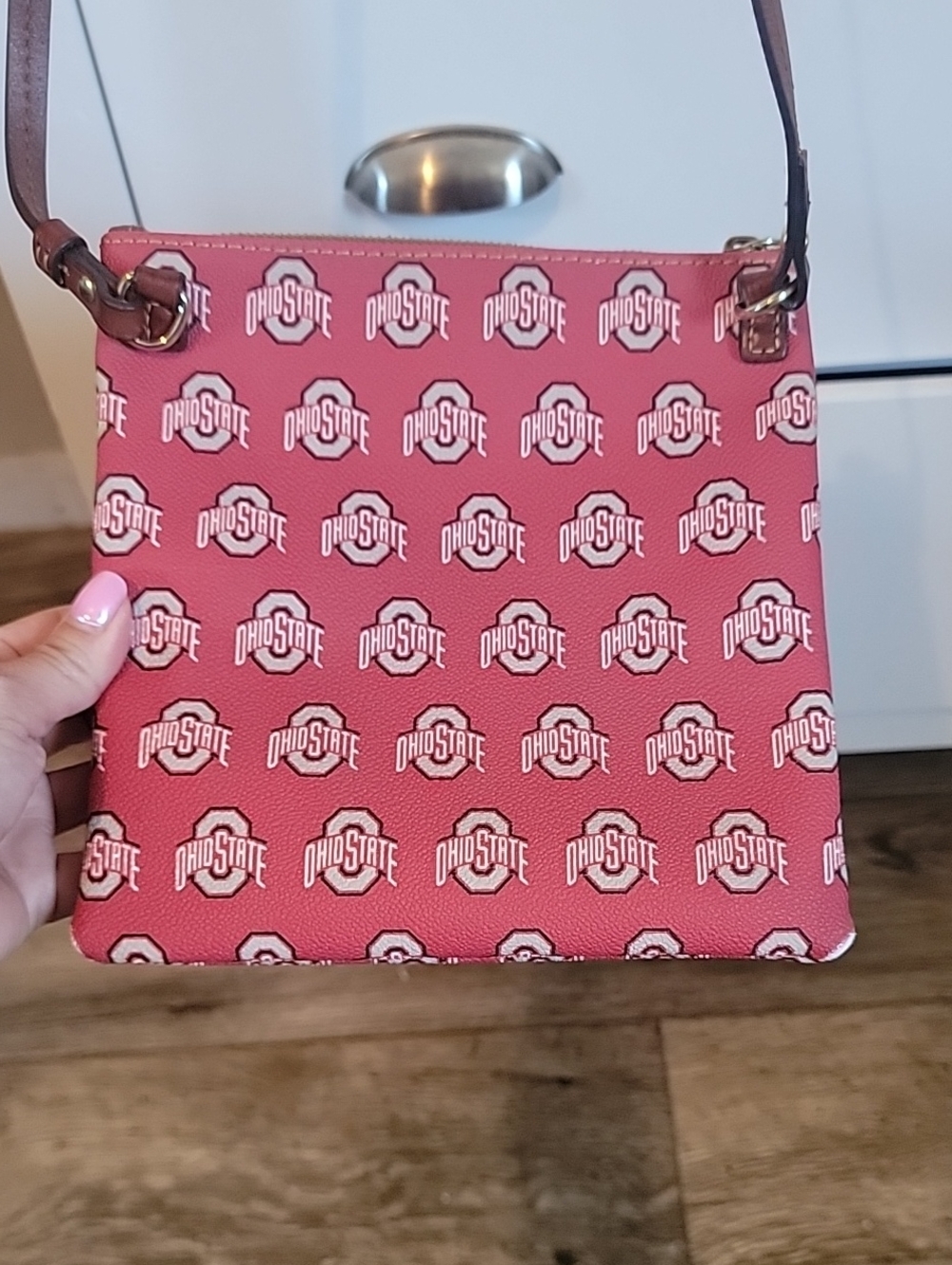 Dooney & Bourke Pink Ohio State University Triple Zip Crossbody - Picture 6 of 15
